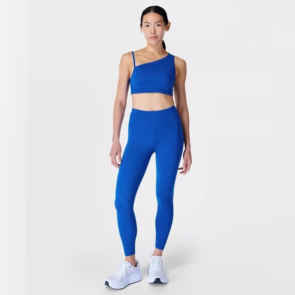 New! Sweaty Betty Power 7/8 Workout Leggings Lightening Blue 31701 - Picture 1 of 16